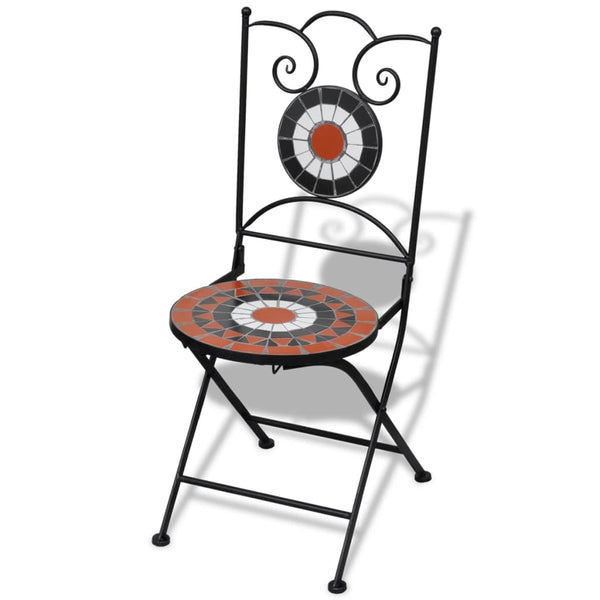 Patio Chairs Folding Bistro Chairs 2 Pcs Ceramic