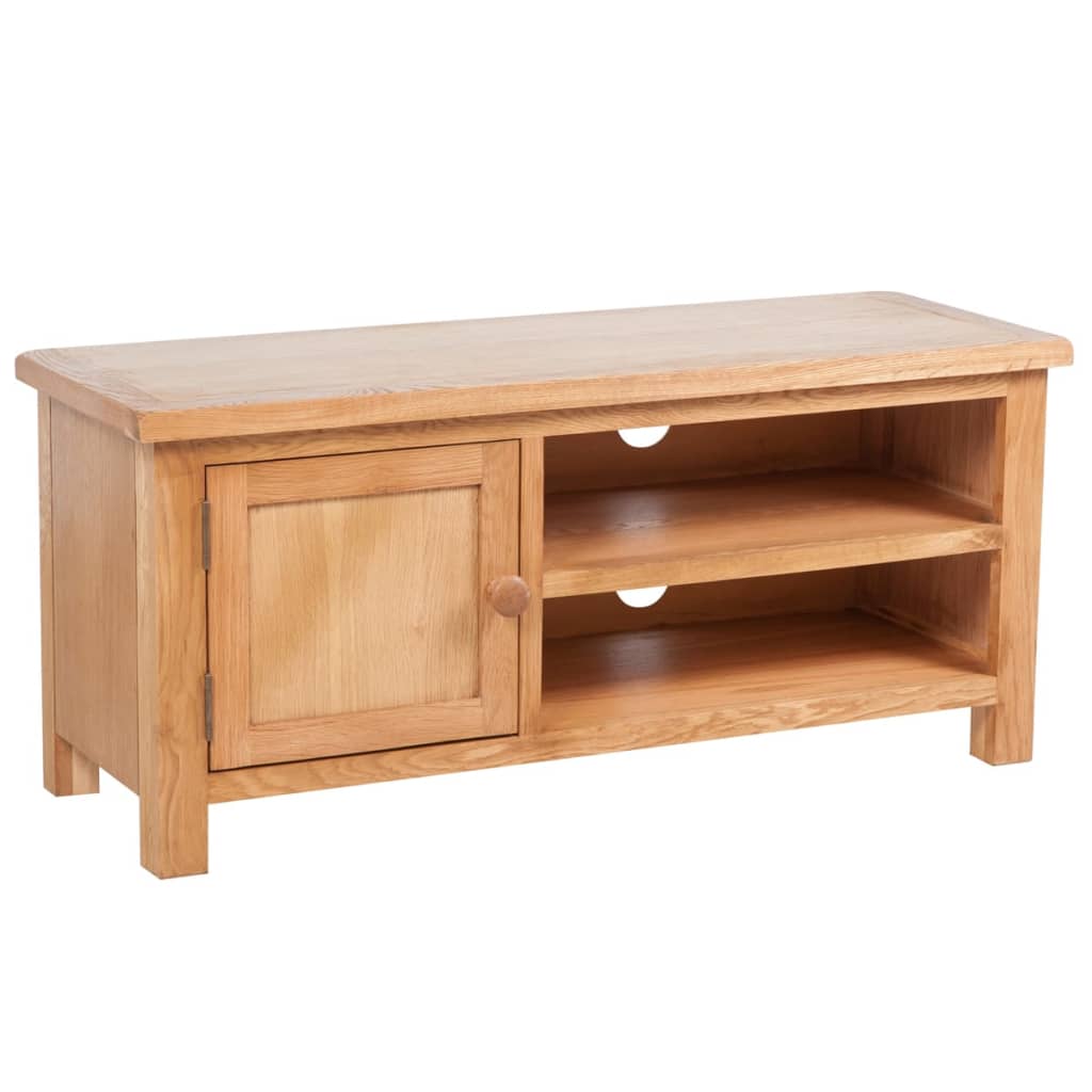 TV Stands & Entertainment Units Tv Cabinet 103 X 36 46 Cm Solid Oak Wood