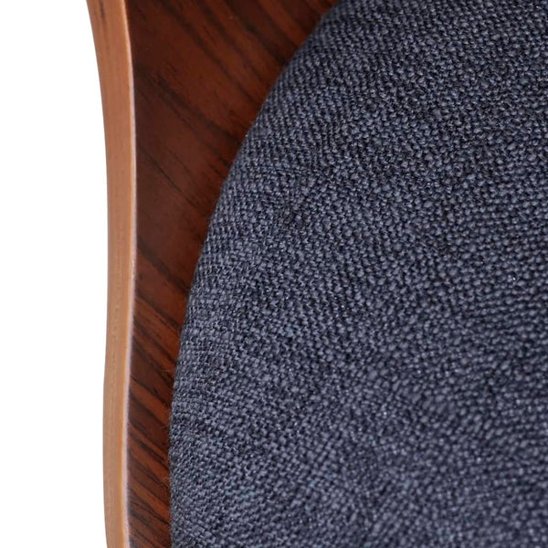 Dining Chairs 2 Pcs Dark Grey Bent Wood And Fabric