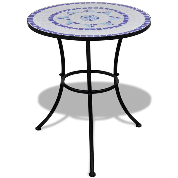 Patio Furniture Sets 3 Piece Bistro Set Ceramic Tile Blue And White