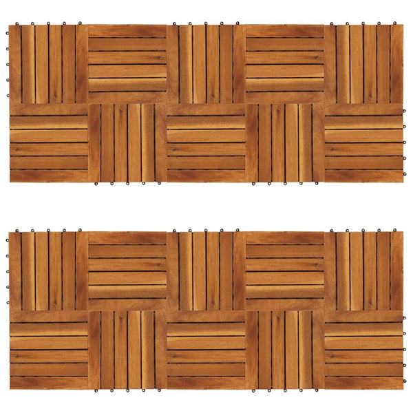 Floor & Wall Tiles Decking Tiles Vertical Pattern 30 X Cm Acacia Set Of 20