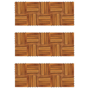 Floor & Wall Tiles Decking Tiles Vertical Pattern 30 X Cm Acacia Set Of