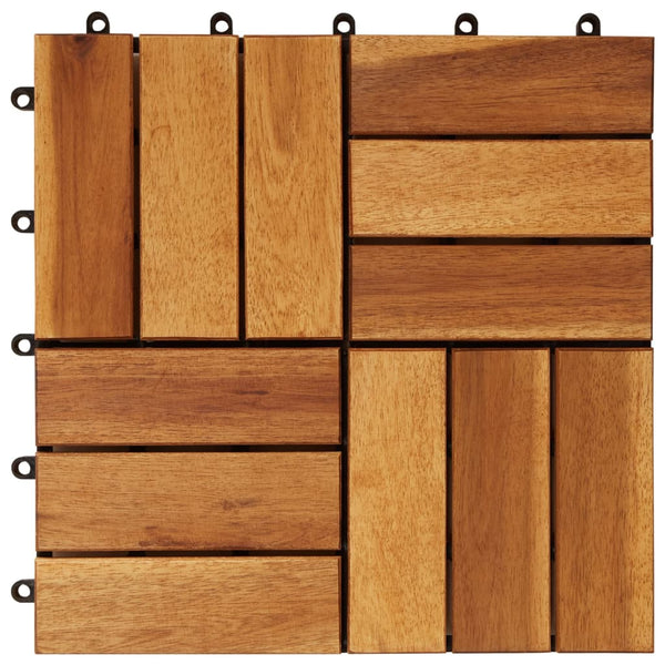 Decking Tiles 30 X Cm Acacia Set Of