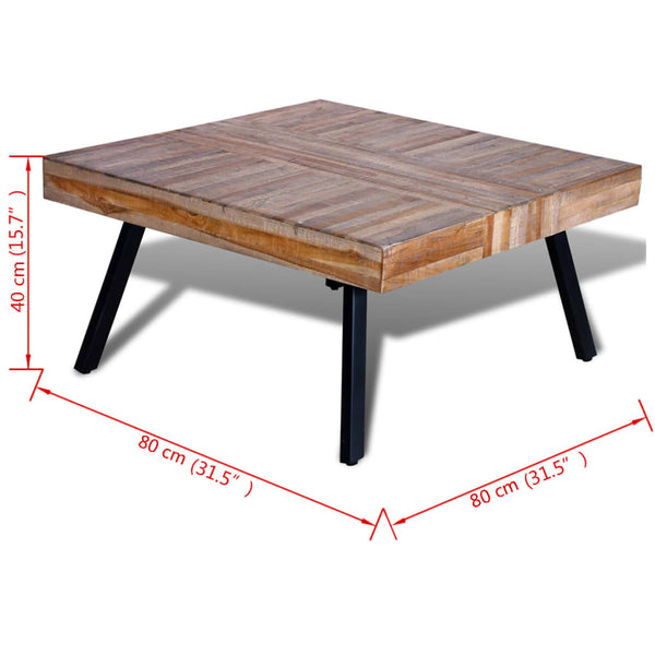 Coffee Tables Coffee Table Square Reclaimed Teak Wood