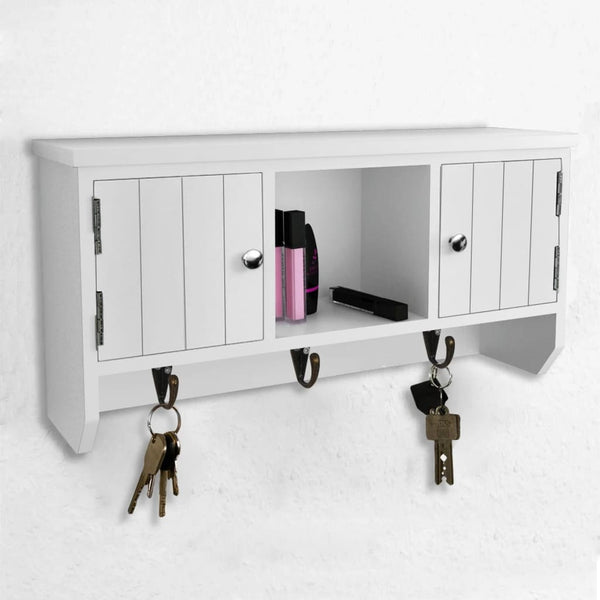 Cabinets & Cupboards Wall Cabinet For Keys And Jewellery With Doors Hooks