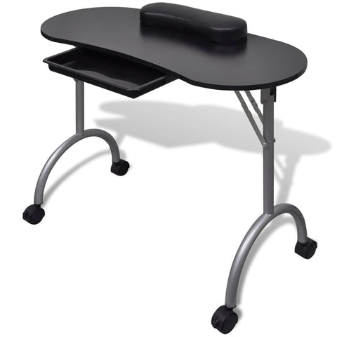 Manicure Tables Folding Manicure Nail Table With Castors