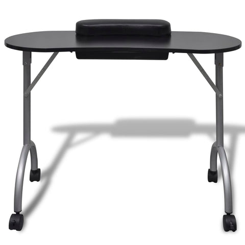 Folding Manicure Nail Table With Castors