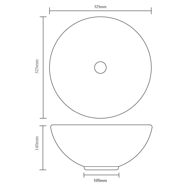 Bathroom Sinks Ceramic Bathroom Sink Basin White Round