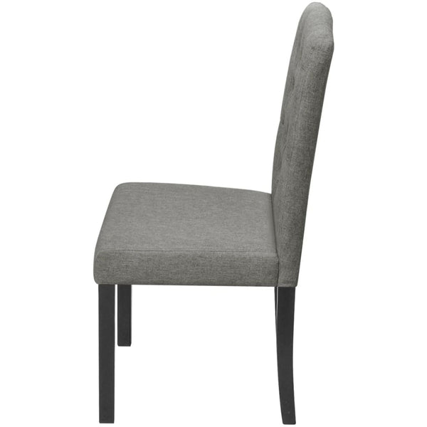 Dining Chairs 4 Pcs Grey Fabric