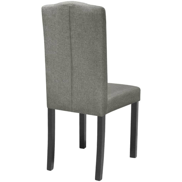 Dining Chairs 4 Pcs Grey Fabric