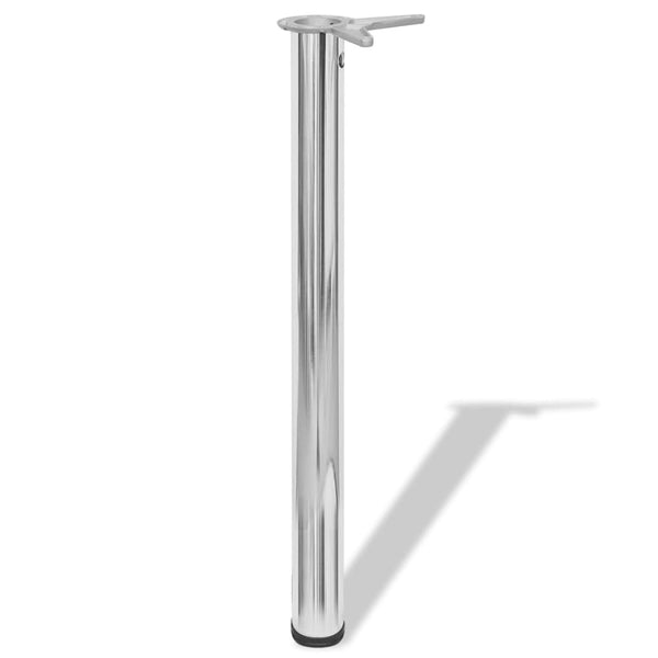 Adjustable Table Legs 4 Pcs Chrome 710 Mm