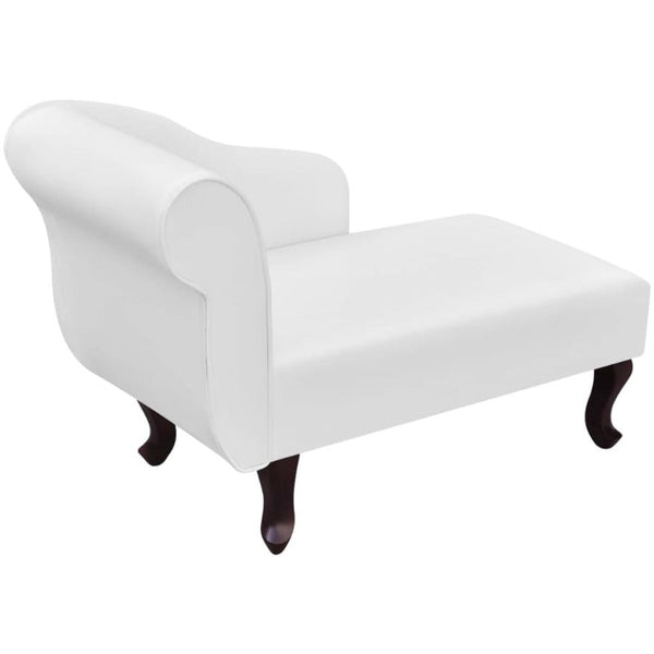 Sofas, Armchairs & Couches Chaise Longue White Faux Leather