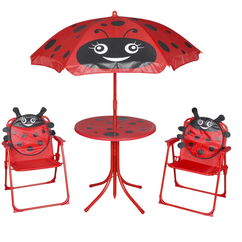 Patio Furniture Sets 3 Piece Kids' Garden Bistro Set With Parasol