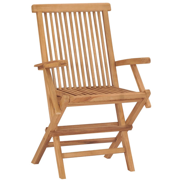 Patio Chairs Folding Garden Chairs 2 Pcs Solid Teak Wood