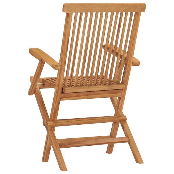 Patio Chairs Folding Garden Chairs 2 Pcs Solid Teak Wood