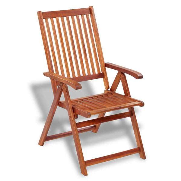 Patio Chairs Folding Garden Chairs 2 Pcs Solid Acacia Wood Brown