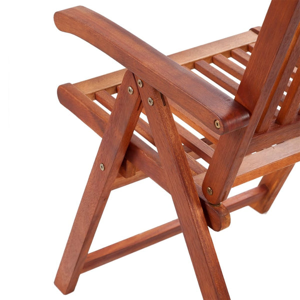 Patio Chairs Folding Garden Chairs 2 Pcs Solid Acacia Wood Brown