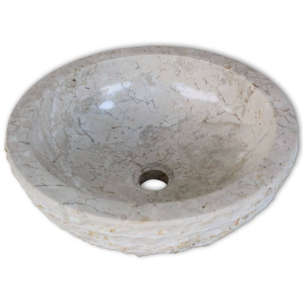 Bathroom Sinks Basin Marble 40 Cm Cream