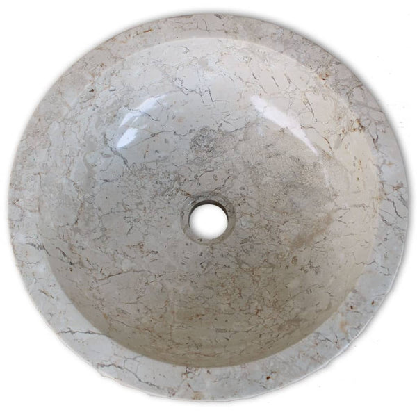 Bathroom Sinks Basin Marble 40 Cm Cream