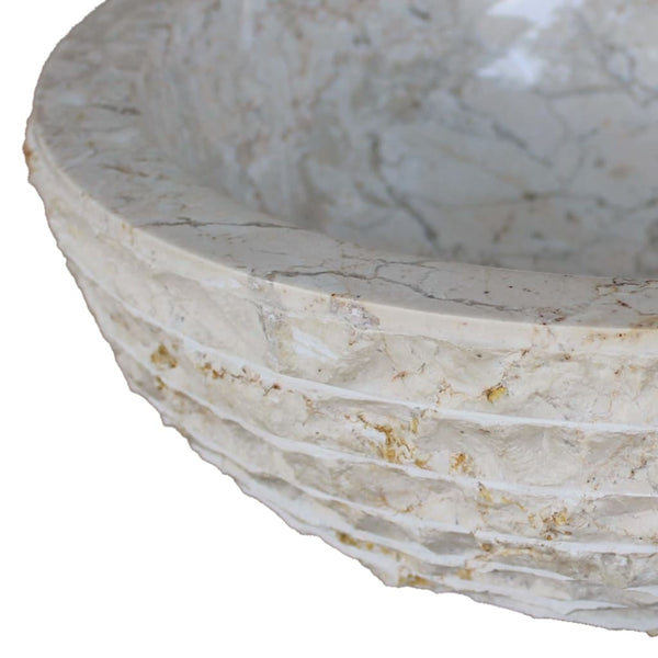 Bathroom Sinks Basin Marble 40 Cm Cream