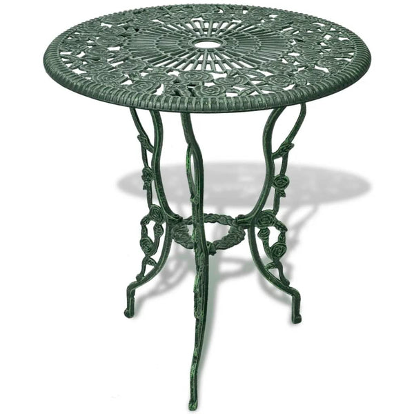 Patio Furniture Sets 3 Piece Bistro Set Cast Aluminium Green