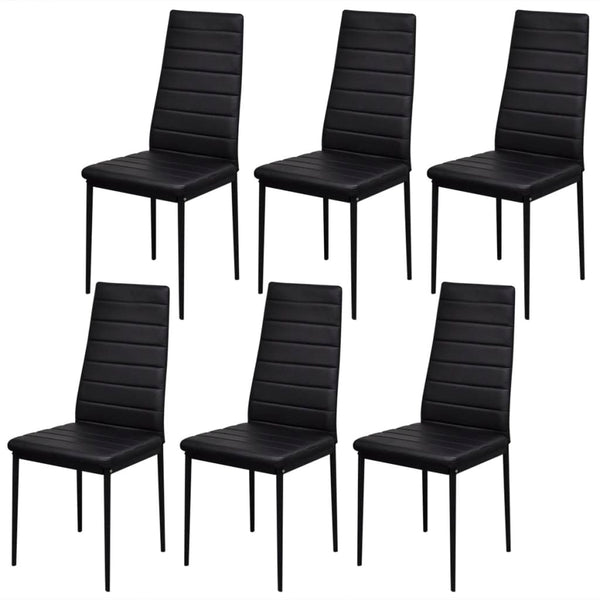 Dining Sets Seven Piece Dining Table Set Black