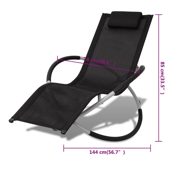 Loungers Outdoor Geometrical Sun Lounger Steel