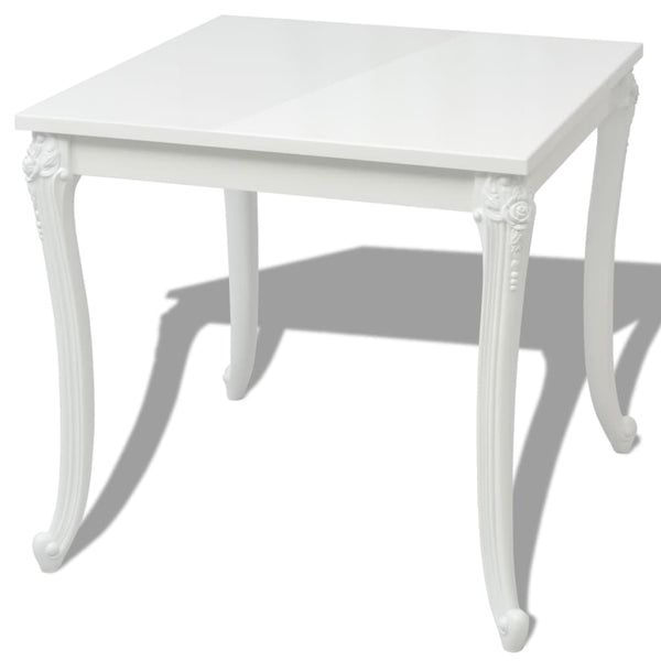 Dining Tables Dining Table 80X80x76 Cm High Gloss White