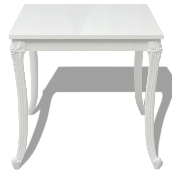 Dining Tables Dining Table 80X80x76 Cm High Gloss White