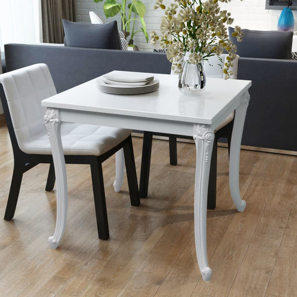 Dining Tables Dining Table 80X80x76 Cm High Gloss White