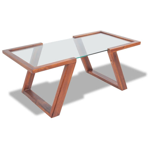 Coffee Tables Coffee Table Solid Acacia Wood Brown 100X50x40 Cm