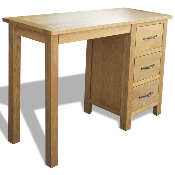 Home Office Desks Desk With 3 Drawers 106X40x75 Cm Solid Oak Wood