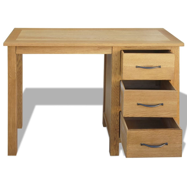 Home Office Desks Desk With 3 Drawers 106X40x75 Cm Solid Oak Wood