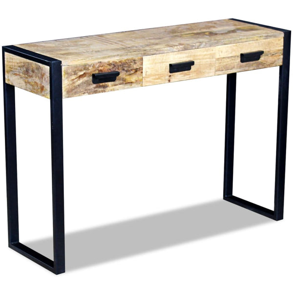 Hall Tables Console Table With 3 Drawers Solid Mango Wood 110X35x78 Cm