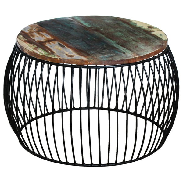 Coffee Tables Coffee Table Round Solid Reclaimed Wood 68X37 Cm