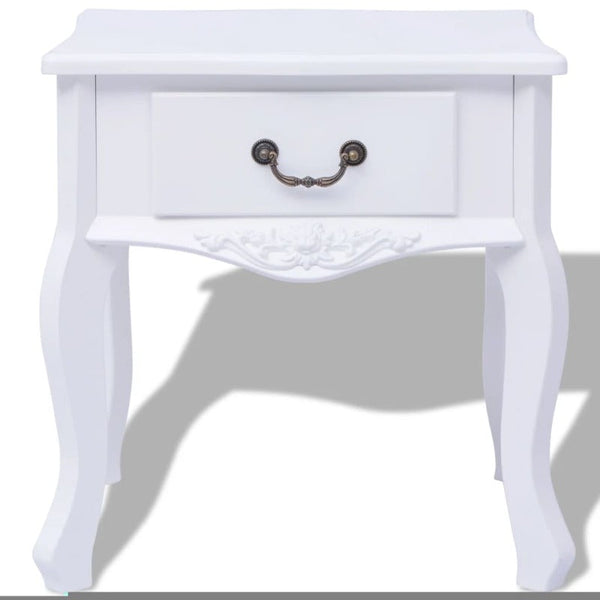 Bedside Tables Bedside Cabinets 2 Pcs Mdf White