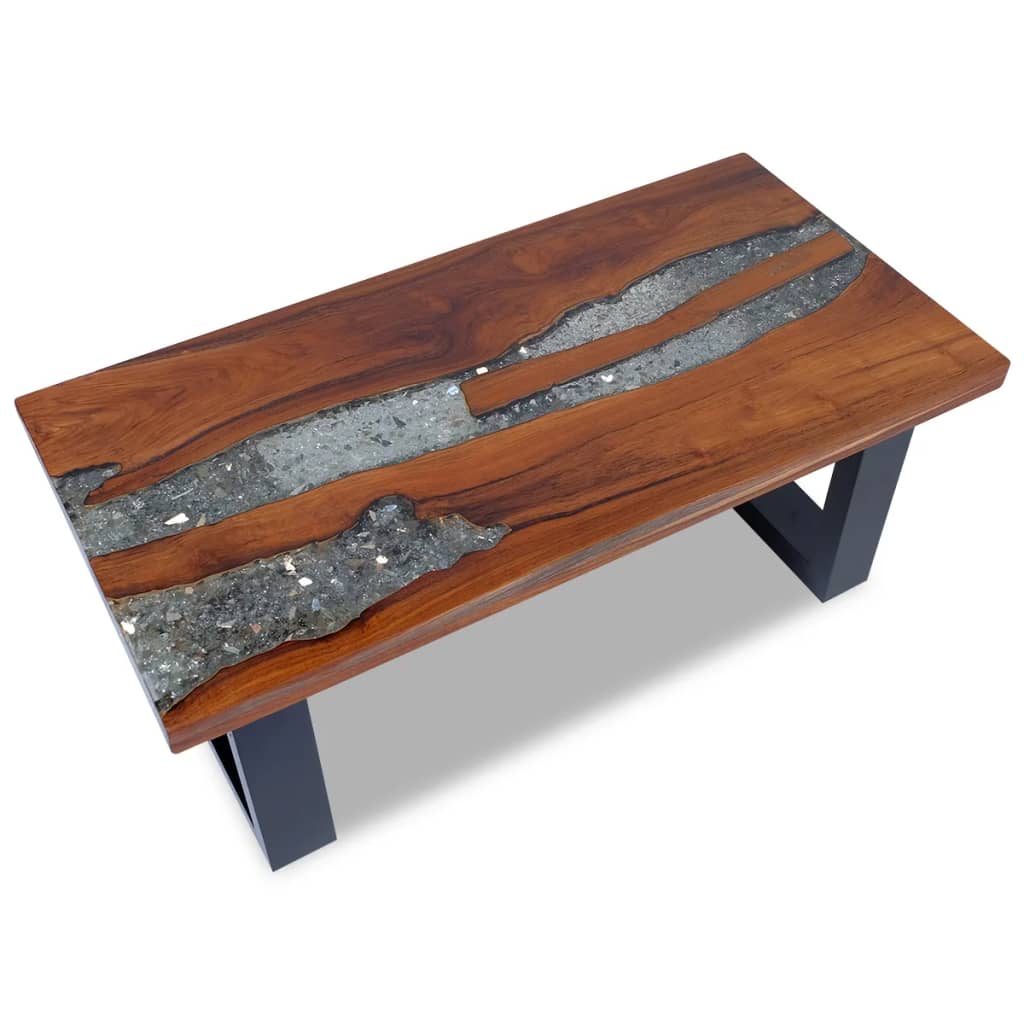 Coffee Tables Coffee Table Teak Resin 100X50 Cm