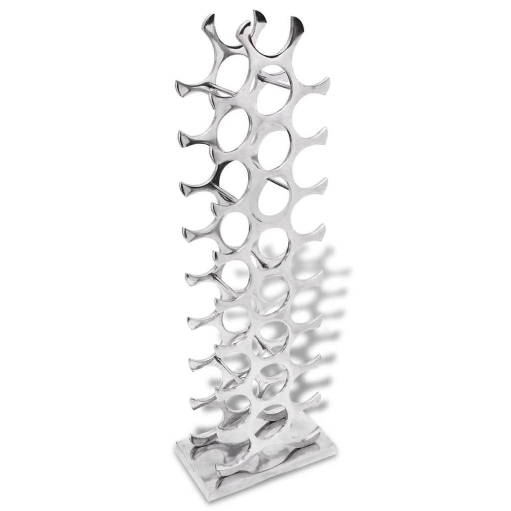 Racks Wine Rack Aluminium Silver 27 Bottles