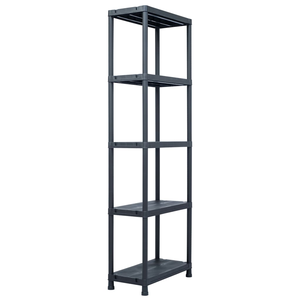 Fence Panels Storage Shelf Rack Black 125 Kg Plastic