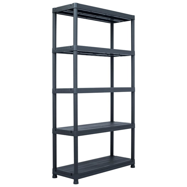 Fence Panels Storage Shelf Rack Black 125 Kg Plastic