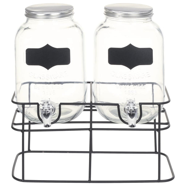 Dispensers Beverage 2 Pcs With Stand X 4 L Glass