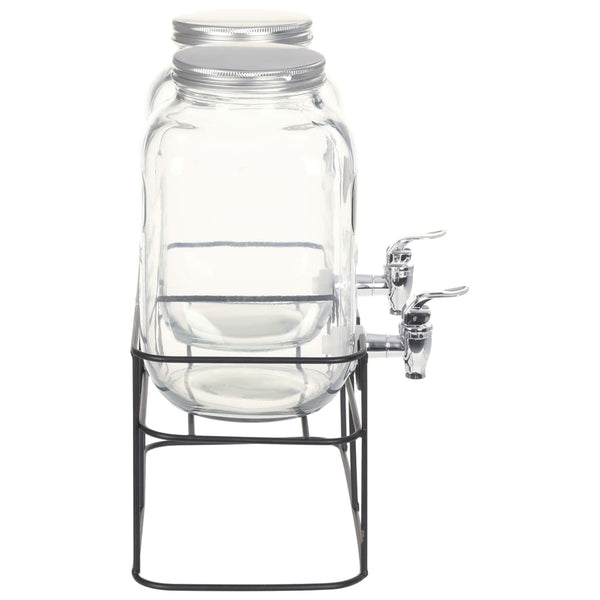 Dispensers Beverage 2 Pcs With Stand X 4 L Glass