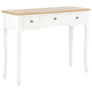 Tables Dressing Console Table With 3 Drawers White