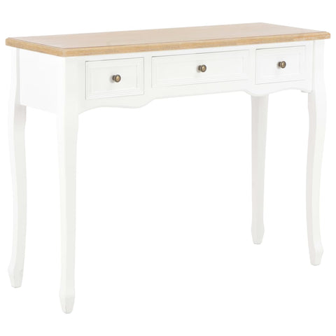 Tables Dressing Console Table With 3 Drawers White