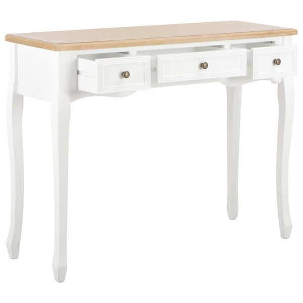 Tables Dressing Console Table With 3 Drawers White