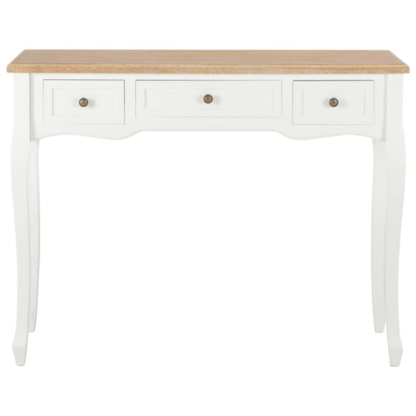 Tables Dressing Console Table With 3 Drawers White