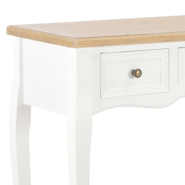 Tables Dressing Console Table With 3 Drawers White