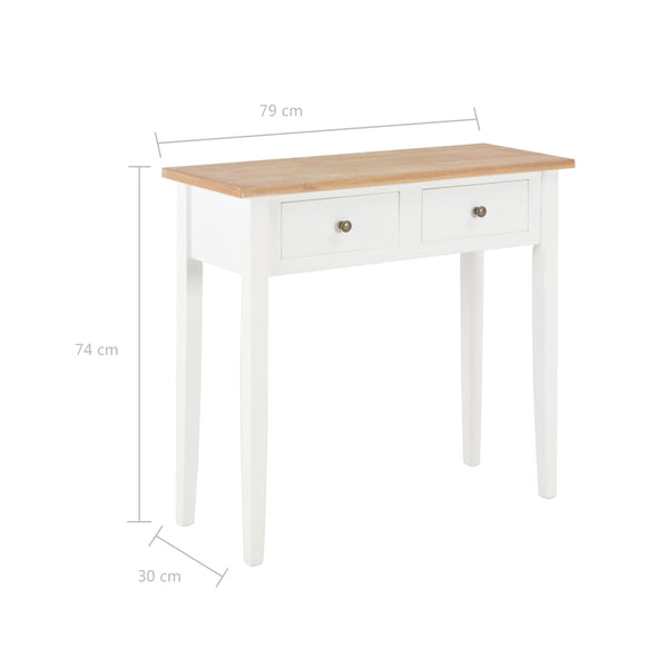 Tables Dressing Console Table White 79X30x74 Cm Wood