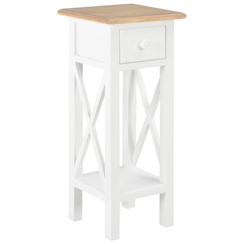 Side Tables Side Table White 27X27x65.5 Cm Wood