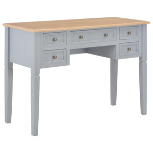 Home Office Desks Writing Desk Grey 109.5X45x77.5 Cm Wood